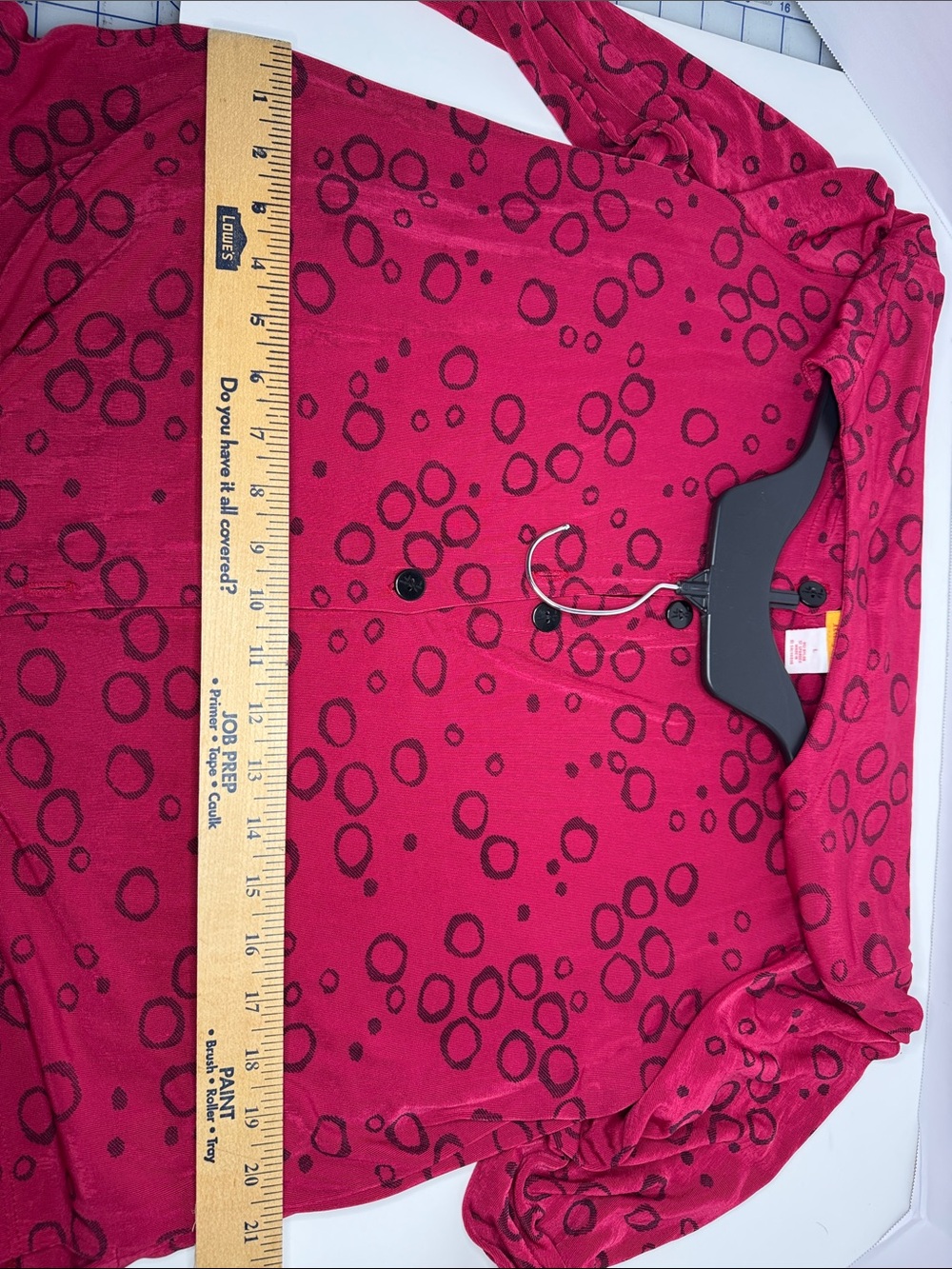 Ruby Rd. Magenta Button-Front Cardigan Set with Black Ring Pattern - Picture 6 of 8